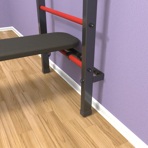 картинка Шведская стенка «LittleSport» Graphite Pull-Up 3.0 красные ступени от магазина Лазалка