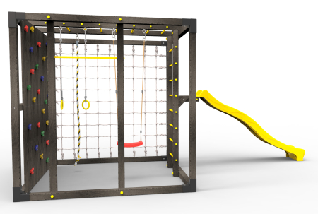 Детская площадка Куб "Блэк" с горкой