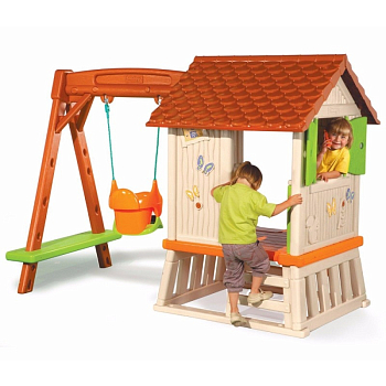 картинка Игровой домик с качелями и горкой (Smoby 810601) от магазина БэбиСпорт