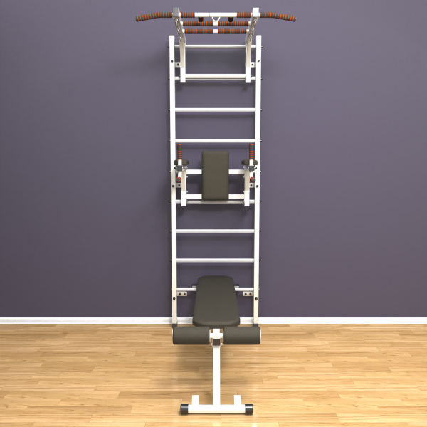 Шведская стенка «LittleSport» White Long 3.0 белые ступени