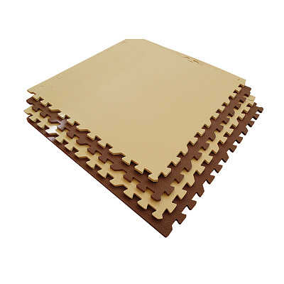 картинка Мягкий пол универсальный  60*60 (см)  бежево-коричневый 1,44 (м2), с кромками от магазина БэбиСпорт