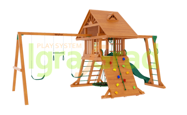 картинка Детская площадка IgraGrad "Крепость Фани с рукоходом" (Дерево) от магазина Лазалка