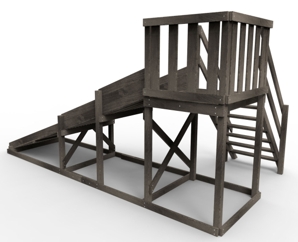 Детская площадка - деревянная горка  Пикник "Зима №2" Блэк