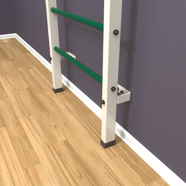 картинка Шведская стенка «LittleSport» White Long 2.0 зеленые ступени от магазина Лазалка
