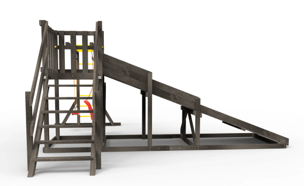 Детская площадка - деревянная горка  Пикник "Зима №2" Блэк с рукоходом