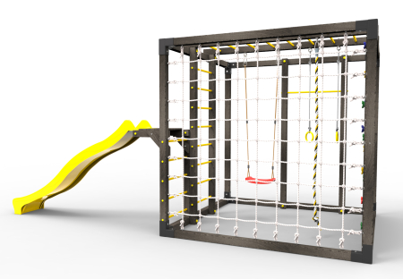 Детская площадка Куб "Блэк" с горкой
