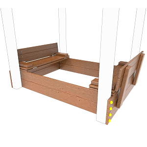 Крышка двойная для песочницы Пикник