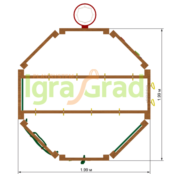 картинка Детский спортивный комплекс "WorkOut" от магазина Лазалка